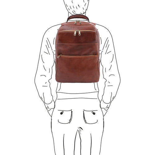 Melbourne Leather laptop backpack