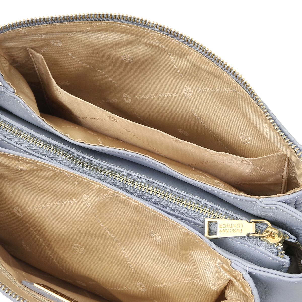 Dedalo Woven printed leather shoulder bag